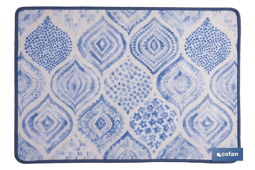 Felpudo entrada casa | Adecuado para interior y exterior | Material resistente | Antideslizante | Diseño con estampado geométrico abstracto | Medidas: 50 x 70 cm