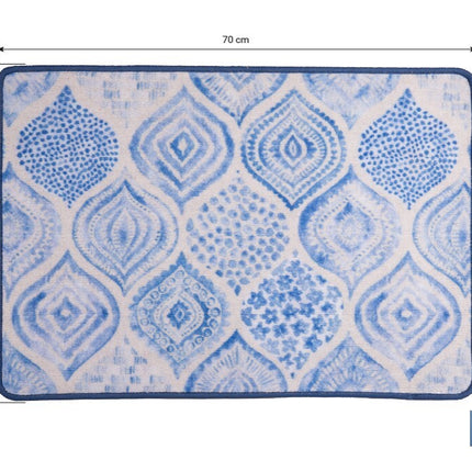Felpudo entrada casa | Adecuado para interior y exterior | Material resistente | Antideslizante | Diseño con estampado geométrico abstracto | Medidas: 50 x 70 cm