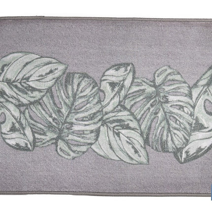 Felpudo entrada casa | Adecuado para interior y exterior | Material resistente | Antideslizante | Diseño con hojas de monstera | Medidas: 50 x 70 cm