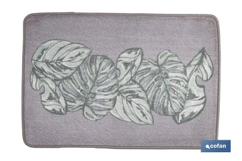 Felpudo entrada casa | Adecuado para interior y exterior | Material resistente | Antideslizante | Diseño con hojas de monstera | Medidas: 50 x 70 cm