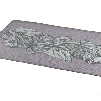 Felpudo entrada casa | Adecuado para interior y exterior | Material resistente | Antideslizante | Diseño con hojas de monstera | Medidas: 50 x 70 cm