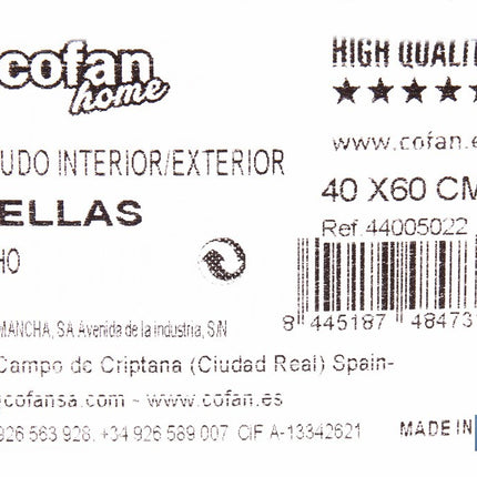 Felpudo de entrada con diseño de huellas | Adecuado para interior y exterior | 100 % caucho | Medidas: 40 x 60 cm