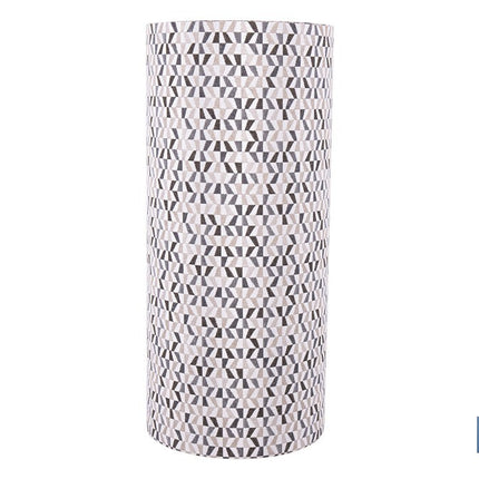 Rollo de alfombra vinílica para interior | Diseño de mosaicos gris, blanco y beige | Impermeable y de fácil limpieza