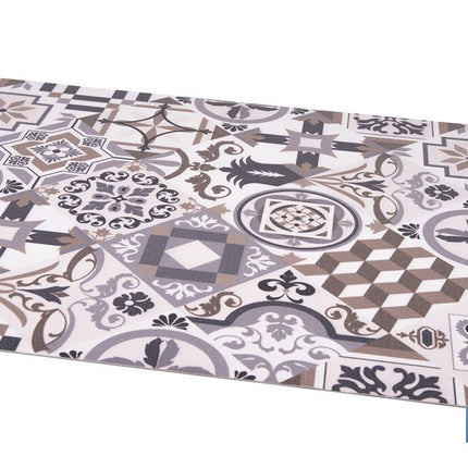 Rollo de alfombra vinílica semirrígida de impresión digital: Mosaicos cerámicos | Resistente para suelos interiores y exteriores cubiertos
