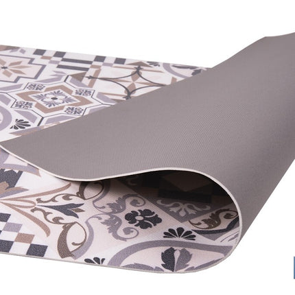 Rollo de alfombra vinílica semirrígida de impresión digital: Mosaicos cerámicos | Resistente para suelos interiores y exteriores cubiertos