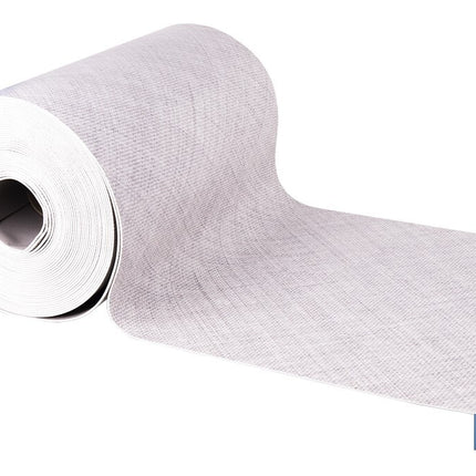 Rollo de alfombra vinílica semirrígida de impresión digital | Estampado jaspeado en gris claro | Resistente para suelos interiores y exteriores cubiertos