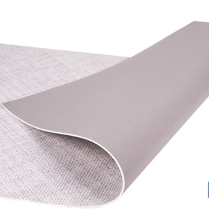 Rollo de alfombra vinílica semirrígida de impresión digital | Estampado jaspeado en gris claro | Resistente para suelos interiores y exteriores cubiertos