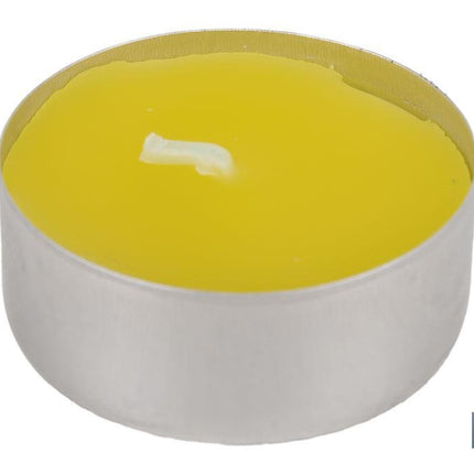 Pack de 30 velas Tea Light de citronela amarillas | Más de 4 horas de duración