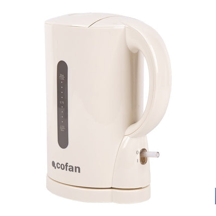 Hervidor eléctrico de agua beige | Capacidad: 1 Litro | Potencia: 1080 W | Hervidor compacto con controlador Strix | Ideal para cocinas y oficinas