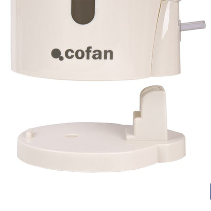 Hervidor eléctrico de agua beige | Capacidad: 1 Litro | Potencia: 1080 W | Hervidor compacto con controlador Strix | Ideal para cocinas y oficinas