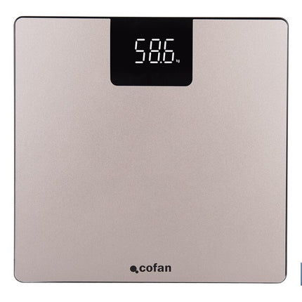 Báscula de baño digital | Plataforma de vidrio templado con pantalla LED | Medición precisa | Color: piedra