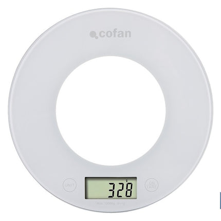 Báscula de cocina digital con cuenco transparente de 3,8 litros | Color: Gris | Alta precisión y diseño compacto