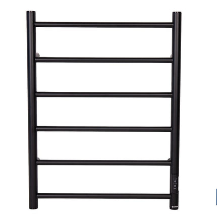 Toallero eléctrico negro mate | Con temporizador y 3 niveles de potencia | Potencia de 80 W y medidas 90 x 53 x 35,5 cm
