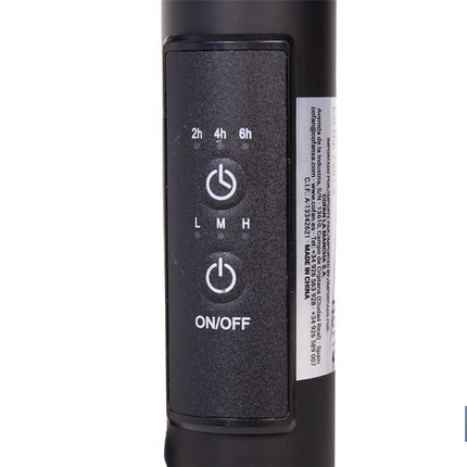 Toallero eléctrico negro mate | Con temporizador y 3 niveles de potencia | Potencia de 80 W y medidas 90 x 53 x 35,5 cm