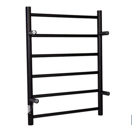 Toallero eléctrico negro mate | Con temporizador y 3 niveles de potencia | Potencia de 80 W y medidas 90 x 53 x 35,5 cm