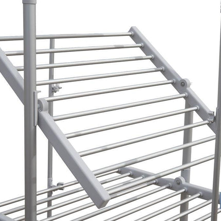 Tendedero eléctrico de torre | 4 ruedas con freno | 300 W de potencia | Tendedero portátil con secado rápido