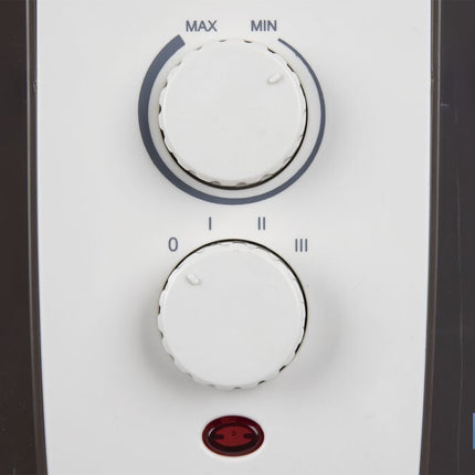 Radiador de aceite 2500 W | Color: blanco | Con 11 elementos y termostato regulable | Seguridad antiincendios y Control antivuelco