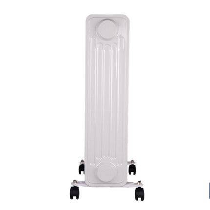 Radiador de aceite 2500 W | Color: blanco | Con 11 elementos y termostato regulable | Seguridad antiincendios y Control antivuelco