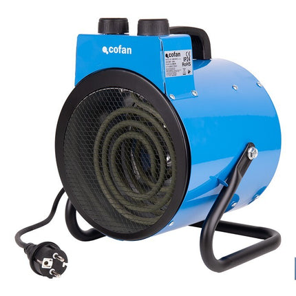 Calefactor industrial | Potencia: 3000 W | Función ventilador | Termostato ajustable | Protección IP24
