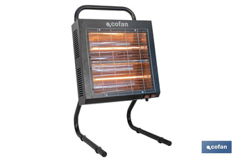 Calefactor de onda corta por infrarrojos | Potencia: 1500/3000 W | Protección IPX4 | Alta eficiencia para entornos de hasta 40 m2