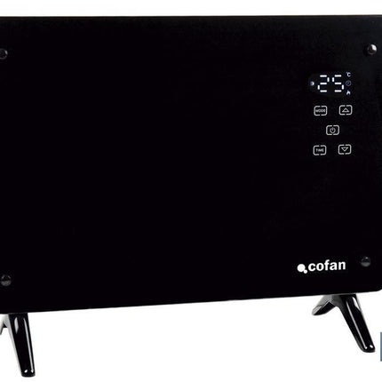 Convector radiante de panel de vidrio | Potencia: 1500 W | Mando a distancia | Control vía app | Compatible con asistente de voz | Temporizador 24 h