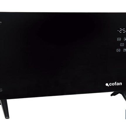 Convector radiante de panel de vidrio | Potencia: 2000 W | Mando a distancia | Control vía app | Compatible con asistente de voz | Temporizador 24 h