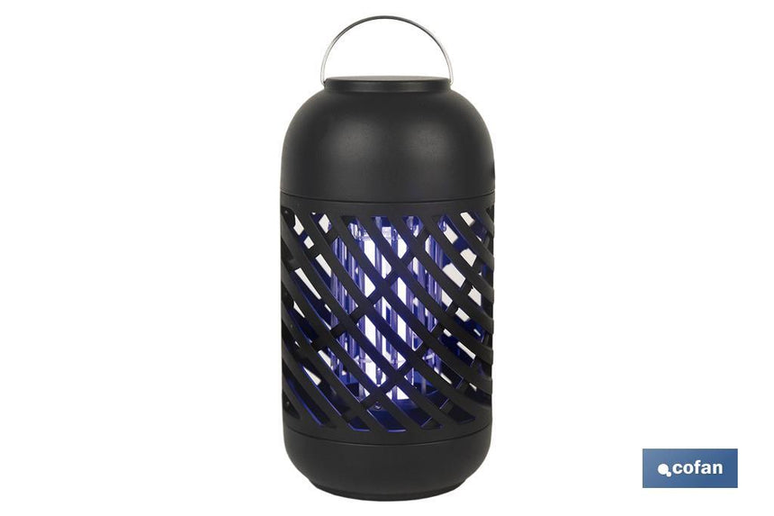 Lámpara LED antiinsectos | Potencia: 5 W | Descarga Eléctrica: 800-1000 V | Área: 60 m² | Protégete contra los insectos