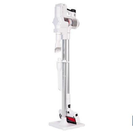 Aspiradora sin cable con base de carga | Potencia de succión: 180 AW | Potencia ciclónica: 32 kPa | 4 velocidades | Filtro HEPA lavable | Batería de litio 25,9 V | Color: blanco