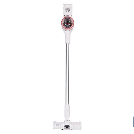Aspiradora eléctrica sin cable con soporte a la pared | Potencia de succión: 180 AW | Potencia ciclónica: 32 kPa | 4 velocidades | Filtro HEPA lavable | Batería de litio 25,9 V | Color: blanco