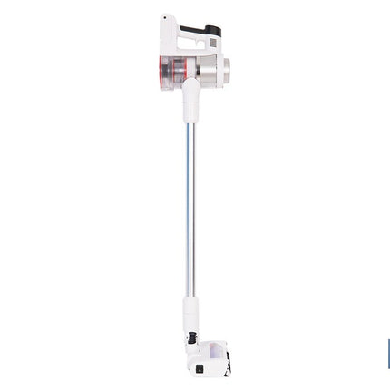 Aspiradora eléctrica sin cable con soporte a la pared | Potencia de succión: 180 AW | Potencia ciclónica: 32 kPa | 4 velocidades | Filtro HEPA lavable | Batería de litio 25,9 V | Color: blanco