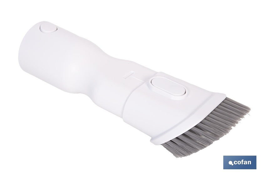 Cepillo 2 en 1 para aspiradora | Adecuado para muebles y tapicerías | Compatible con aspiradoras 45053301 y 45053302 | Diseño compacto y funcional | Medidas: 21 x 5 cm