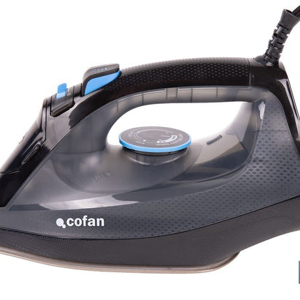 Plancha de vapor con suela de cerámica de doble capa | Potencia de 2400 W y depósito de 300 ml | Función vapor vertical y termostato ajustable