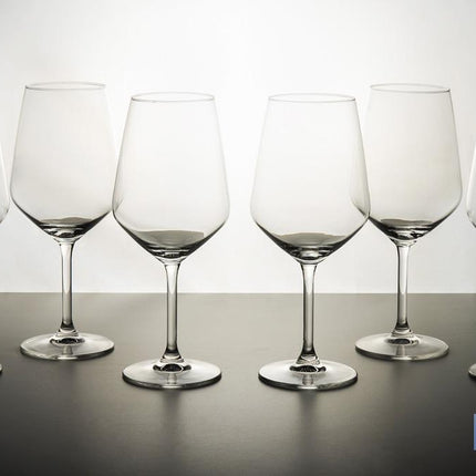 Pack de 6 copas de vino con capacidad de 53 cl | Con tallo fino y largo y cáliz con fondo ancho