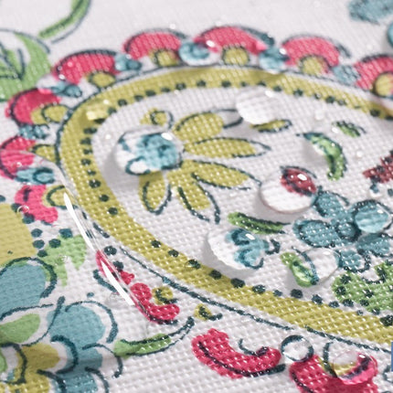 Rollo de hule estampado jardín floral | Materiales: PVC y tela no tejida de polipropileno | Fácil limpieza | Medidas 1,40 x 25 m