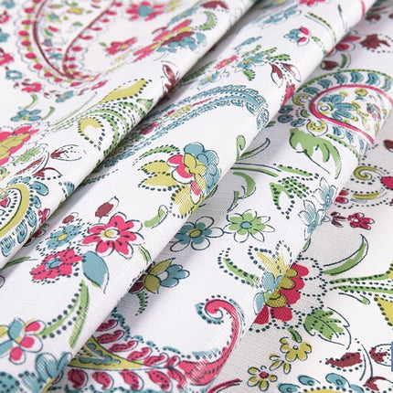 Rollo de hule estampado jardín floral | Materiales: PVC y tela no tejida de polipropileno | Fácil limpieza | Medidas 1,40 x 25 m