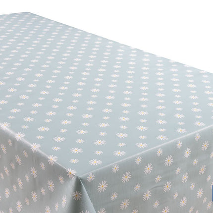 Rollo de hule estampado margarita jade | Materiales: PVC y tela no tejida de polipropileno | Fácil limpieza | Medidas 1,40 x 25 m