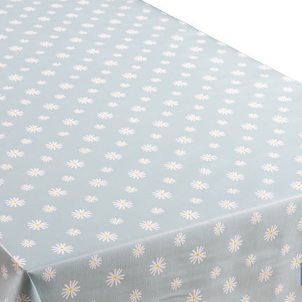 Rollo de hule estampado margarita jade | Materiales: PVC y tela no tejida de polipropileno | Fácil limpieza | Medidas 1,40 x 25 m