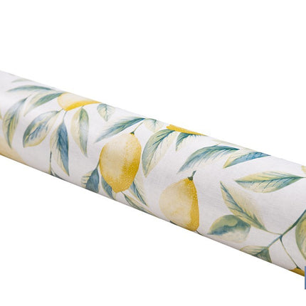 Rollo de hule estampado limones | Materiales: polipropileno y PVC | Gran resistencia a líquidos y manchas | Fácil limpieza | Medidas 1,40 x 20 m