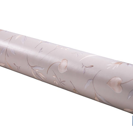 Rollo de hule estampado botánico con ramas doradas | Materiales: polipropileno y PVC | Gran resistencia a líquidos y manchas | Fácil limpieza | Medidas 1,40 x 20 m