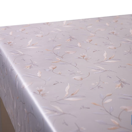 Rollo de hule estampado botánico con ramas doradas | Materiales: polipropileno y PVC | Gran resistencia a líquidos y manchas | Fácil limpieza | Medidas 1,40 x 20 m