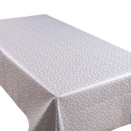Rollo de hule estampado gris polar | Materiales: polipropileno y PVC | Gran resistencia a líquidos y manchas | Fácil limpieza | Medidas 1,40 x 20 m
