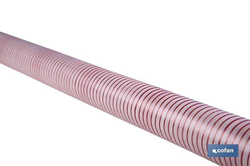 Rollo de hule estampado provenzal rojo | Materiales: polipropileno y PVC | Gran resistencia a líquidos y manchas | Fácil limpieza | Medidas 1,40 x 20 m