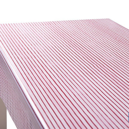 Rollo de hule estampado provenzal rojo | Materiales: polipropileno y PVC | Gran resistencia a líquidos y manchas | Fácil limpieza | Medidas 1,40 x 20 m