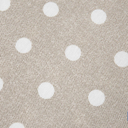 Mantel antimanchas resinado diseño topos lino | Materiales: 50 % algodón y 50 % poliéster | Fácil de limpiar | Mantel redondo de 1,40 m