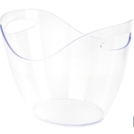 Cubitera transparente para mantener fría la bebida | Capacidad: 8 litros | Para fiestas, eventos y restauración