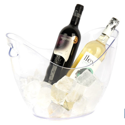 Cubitera transparente para mantener fría la bebida | Capacidad: 8 litros | Para fiestas, eventos y restauración