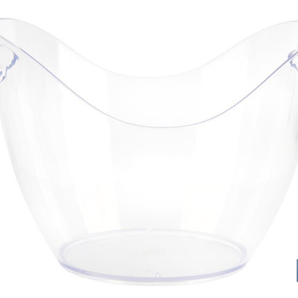 Cubitera transparente para mantener fría la bebida | Capacidad: 8 litros | Para fiestas, eventos y restauración