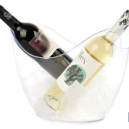 Cubitera transparente para mantener fría la bebida | Capacidad: 8 litros | Para fiestas, eventos y restauración