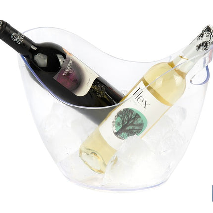 Cubitera transparente para mantener fría la bebida | Capacidad: 8 litros | Para fiestas, eventos y restauración