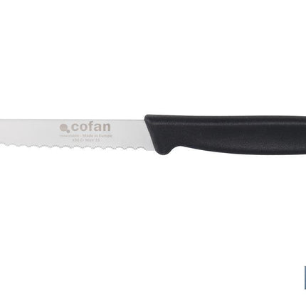 Pack de 25 cuchillos de cocina microdentados | Mango ergonómico | Hoja inoxidable de 10,5 cm